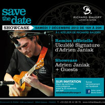 Albums CD DVD Disques guitariste : Adrien Janiak - Showcase Uke Baudry Signature Janiak avec laguitare.com