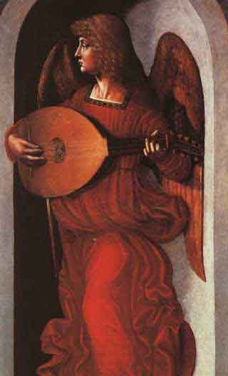 Ange en rouge avec un luth - Leonard de Vinci