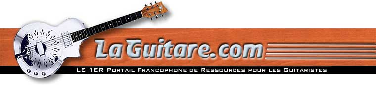 Accueil du site laguitare.com, 1er portail francophone de ressources pour les guitaristes
