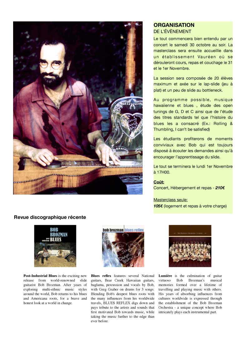 guitare slide - bob brozman - laguitare.com