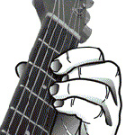 apprendre guitare : coup de pouce - La note tirée ou pulling avec laguitare.com