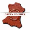 Logo green leather