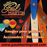 Matériel et accessoires laguitare.com : Paul Martin - Sangles, médiators, accessoires guitares