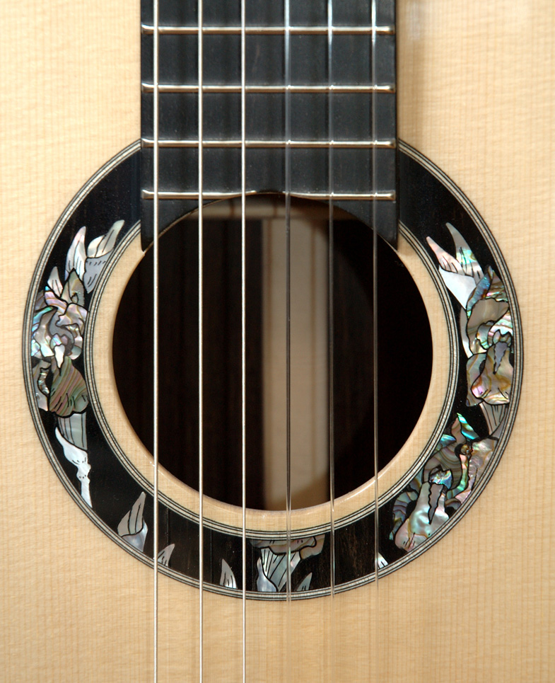 Pierrick Brua - luthier guitare - incrustation - laguitare.com