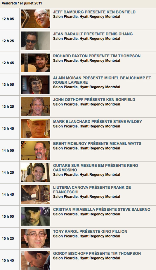 Salon de la Guitare de Montral 2011 - Montreal Guitar Show 2011