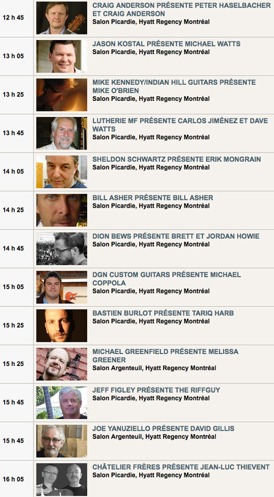 Salon de la Guitare de Montral 2011 - Montreal Guitar Show 2011