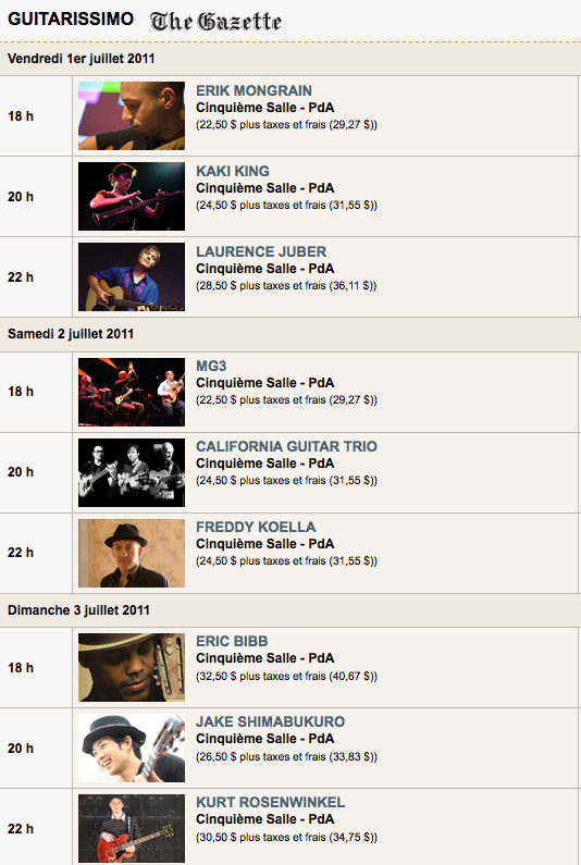 Salon de la Guitare de Montral 2011 - Montreal Guitar Show 2011