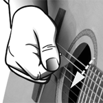 apprendre guitare : Coup de pouce - Jeu au médiator avec laguitare.com